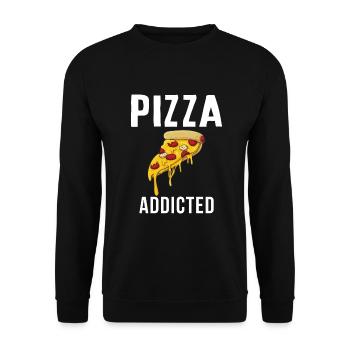 Snack Pizzalove Pizza Lover Gift - Unisex Sweatshirt - black - Front - Alina (178cm) & Michal (187cm)