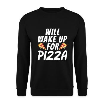 Snack Pizzalove Pizza Lover Gift - Unisex Sweatshirt - black - Front - Alina (178cm) & Michal (187cm)