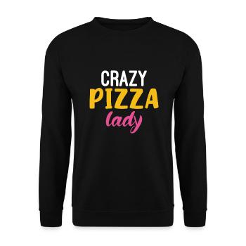 Snack Pizzalove Pizza Lover Geschenk - Unisex Pullover - Schwarz - Vorne - Alina (178cm) & Michal (187cm)