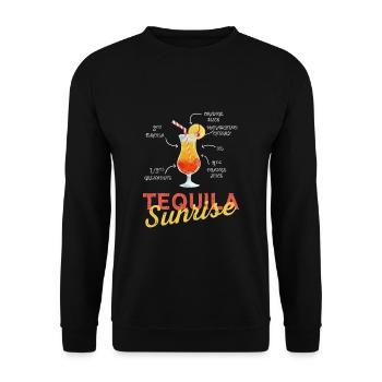 Tequila sunrise - Sweat-shirt Unisexe - noir - Devant - Alina (178cm) & Michal (187cm)