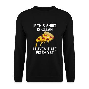 Snack Pizzalove Pizza Lover Geschenk - Unisex Pullover - Schwarz - Vorne - Alina (178cm) & Michal (187cm)