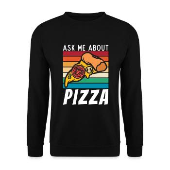 Snack Pizzalove Pizza Lover Gift - Unisex Sweatshirt - black - Front - Alina (178cm) & Michal (187cm)