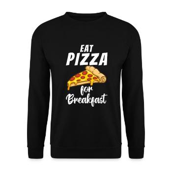 Snack Pizzalove Pizza Lover Gift - Unisex Sweatshirt - black - Front - Alina (178cm) & Michal (187cm)