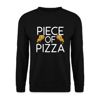 Snack Pizzalove Pizza Lover Gift - Unisex Sweatshirt - black - Front - Alina (178cm) & Michal (187cm)