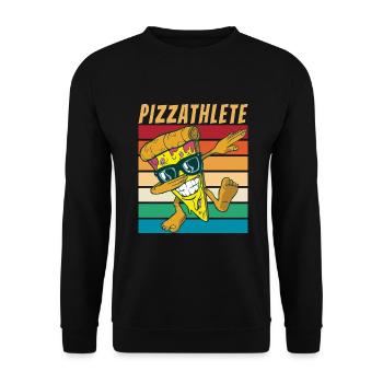 Snack Pizzalove Pizza Lover Geschenk - Unisex Pullover - Schwarz - Vorne - Alina (178cm) & Michal (187cm)