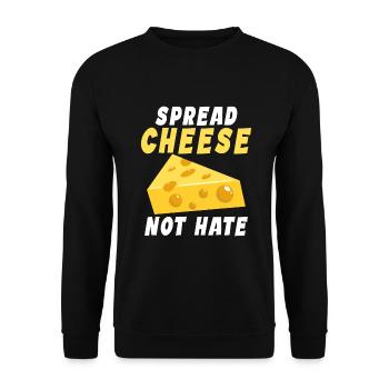 Snack Cheese Lover Cheese Gift - Unisex Sweatshirt - black - Front - Alina (178cm) & Michal (187cm)