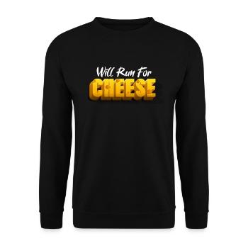 Snack Käse Liebhaber Käse Geschenk - Unisex Pullover - Schwarz - Vorne - Alina (178cm) & Michal (187cm)