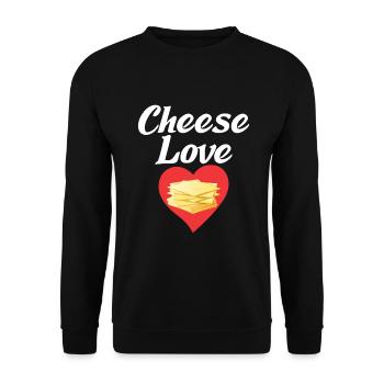 Snack Cheese Lover Cheese Gift - Unisex Sweatshirt - black - Front - Alina (178cm) & Michal (187cm)