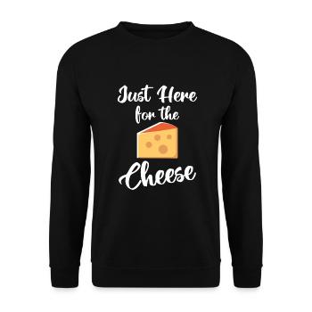 Snack Käse Liebhaber Käse Geschenk - Unisex Pullover - Schwarz - Vorne - Alina (178cm) & Michal (187cm)