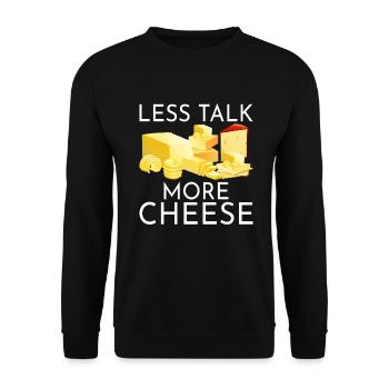 Snack Cheese Lover Cheese Gift - Unisex Sweatshirt - black - Front - Alina (178cm) & Michal (187cm)