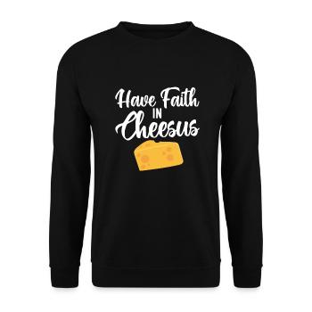 Snack Cheese Lover Cheese Gift - Unisex Sweatshirt - black - Front - Alina (178cm) & Michal (187cm)