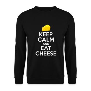 Snack Käse Liebhaber Käse Geschenk - Unisex Pullover - Schwarz - Vorne - Alina (178cm) & Michal (187cm)