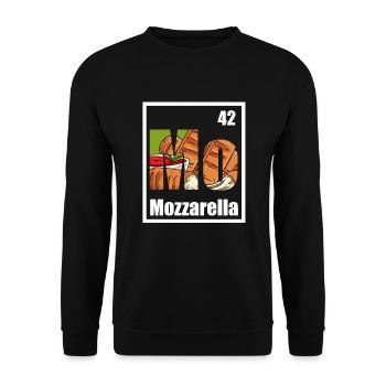Mozzarella-Stangen - Unisex Pullover - Schwarz - Vorne - Alina (178cm) & Michal (187cm)