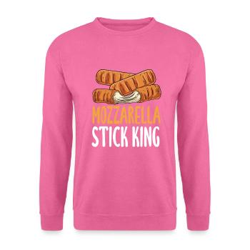 Mozzarella Stick King - Sweat-shirt Unisexe - rose - Devant