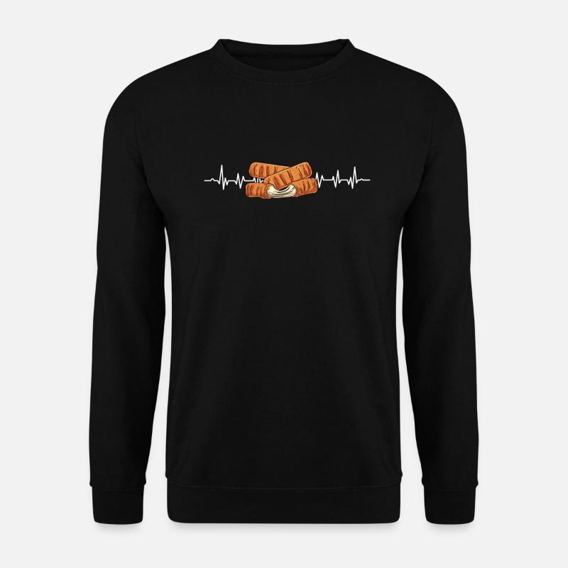 Mozzarella-Sticks Heartbeat - Unisex Pullover - Schwarz