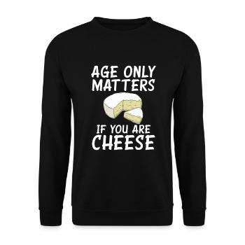 Snack Cheese Lover Cheese Gift - Unisex Sweatshirt - black - Front - Alina (178cm) & Michal (187cm)