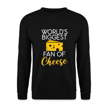 Snack Cheese Lover Cheese Gift - Unisex Sweatshirt - black - Front - Alina (178cm) & Michal (187cm)