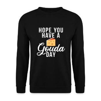 Snack Cheese Lover Cheese Gift - Unisex Sweatshirt - black - Front - Alina (178cm) & Michal (187cm)
