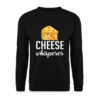 Snack Cheese Lover Cheese Gift - Unisex Sweatshirt - black - Front - Alina (178cm) & Michal (187cm)
