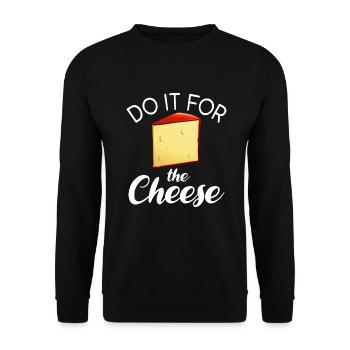 Snack Cheese Lover Cheese Gift - Unisex Sweatshirt - black - Front - Alina (178cm) & Michal (187cm)