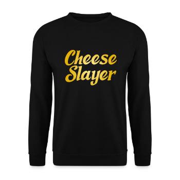 Snack Cheese Lover Cheese Gift - Unisex Sweatshirt - black - Front - Alina (178cm) & Michal (187cm)