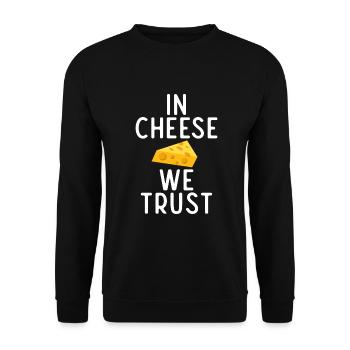 Snack Cheese Lover Cheese Gift - Unisex Sweatshirt - black - Front - Alina (178cm) & Michal (187cm)