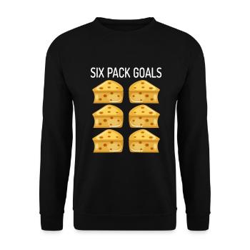 Snack Cheese Lover Cheese Gift - Unisex Sweatshirt - black - Front - Alina (178cm) & Michal (187cm)