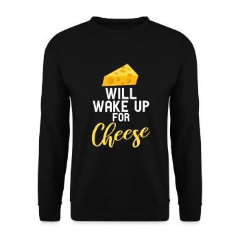 Snack Cheese Lover Cheese Gift - Unisex Sweatshirt - black - Front - Alina (178cm) & Michal (187cm)