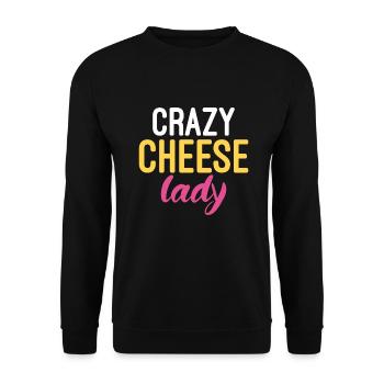 Snack Cheese Lover Cheese Gift - Unisex Sweatshirt - black - Front - Alina (178cm) & Michal (187cm)