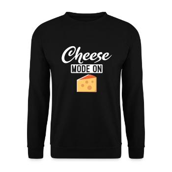Snack Cheese Lover Cheese Gift - Unisex Sweatshirt - black - Front - Alina (178cm) & Michal (187cm)