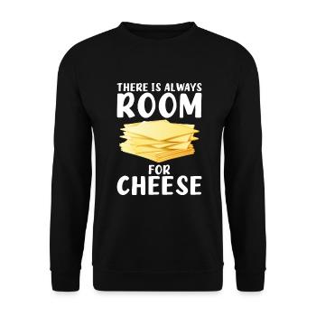 Snack Käse Liebhaber Käse Geschenk - Unisex Pullover - Schwarz - Vorne - Alina (178cm) & Michal (187cm)