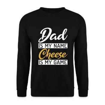 Snack Cheese Lover Cheese Gift - Unisex Sweatshirt - black - Front - Alina (178cm) & Michal (187cm)