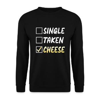 Snack Cheese Lover Cheese Gift - Unisex Sweatshirt - black - Front - Alina (178cm) & Michal (187cm)