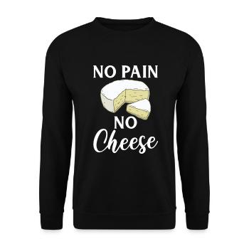 Snack Cheese Lover Cheese Gift - Unisex Sweatshirt - black - Front - Alina (178cm) & Michal (187cm)