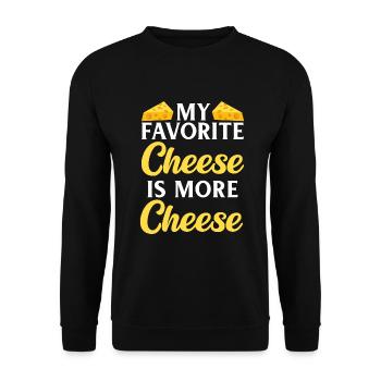Snack Käse Liebhaber Käse Geschenk - Unisex Pullover - Schwarz - Vorne - Alina (178cm) & Michal (187cm)