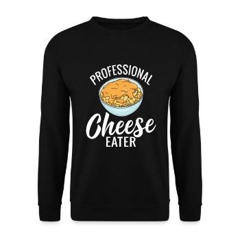 Snack Käse Liebhaber Käse Geschenk - Unisex Pullover - Schwarz - Vorne - Alina (178cm) & Michal (187cm)