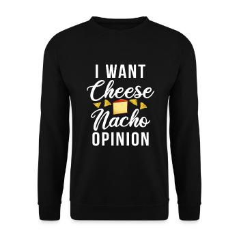Snack Käse Liebhaber Käse Geschenk - Unisex Pullover - Schwarz - Vorne - Alina (178cm) & Michal (187cm)