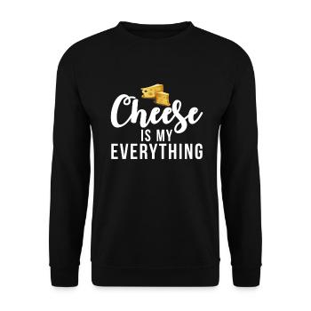 Snack Käse Liebhaber Käse Geschenk - Unisex Pullover - Schwarz - Vorne - Alina (178cm) & Michal (187cm)