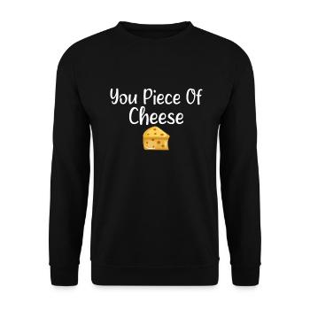 Snack Käse Liebhaber Käse Geschenk - Unisex Pullover - Schwarz - Vorne - Alina (178cm) & Michal (187cm)