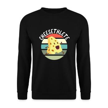 Snack Cheese Lover Cheese Gift - Unisex Sweatshirt - black - Front - Alina (178cm) & Michal (187cm)
