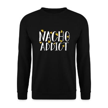 Nacho Lover Nacho Gift Mexican Food - Unisex Sweatshirt - black - Front - Alina (178cm) & Michal (187cm)