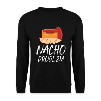 Nacho Lover Nacho Gift Mexican Food - Unisex Sweatshirt - black - Front - Alina (178cm) & Michal (187cm)