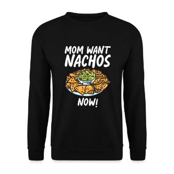 Nacho Lover Nacho Geschenk Mexikanisches Essen - Unisex Pullover - Schwarz - Vorne - Alina (178cm) & Michal (187cm)