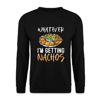 Nacho Lover Nacho Geschenk Mexikanisches Essen - Unisex Pullover - Schwarz - Vorne - Alina (178cm) & Michal (187cm)