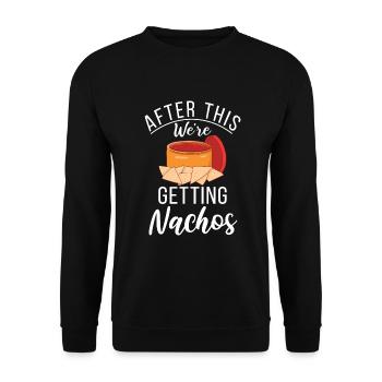 Nacho Lover Nacho Geschenk Mexikanisches Essen - Unisex Pullover - Schwarz - Vorne - Alina (178cm) & Michal (187cm)