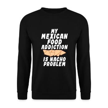 Nacho Lover Nacho Geschenk Mexikanisches Essen - Unisex Pullover - Schwarz - Vorne - Alina (178cm) & Michal (187cm)