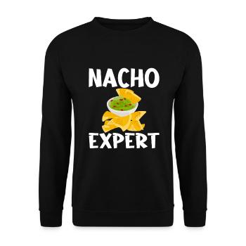 Nacho Lover Nacho Gift Mexican Food - Unisex Sweatshirt - black - Front - Alina (178cm) & Michal (187cm)