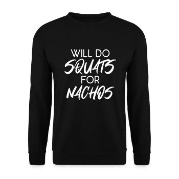 Nacho Lover Nacho Gift Mexican Food - Unisex Sweatshirt - black - Front - Alina (178cm) & Michal (187cm)