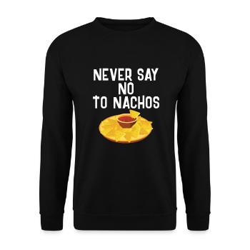 Nacho Lover Nacho Gift Mexican Food - Unisex Sweatshirt - black - Front - Alina (178cm) & Michal (187cm)