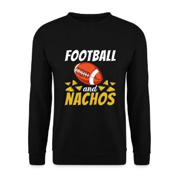 Nacho Lover Nacho Gift Mexican Food - Unisex Sweatshirt - black - Front - Alina (178cm) & Michal (187cm)